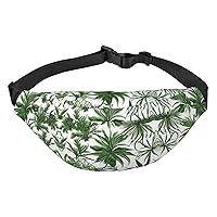 Flowering Herbs and Herbaceous Plants Adjustable Belt Hip Bum Bag Fashion Water Resistant Hiking Waist Bag for Traveling Casual Running Hiking Cycling
