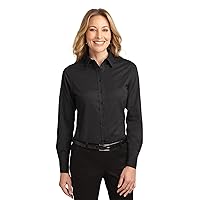 Port Authority Ladies Long Sleeve Easy Care Shirt, Black, XL