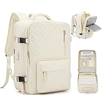 VGCUB Large Travel Backpack for Women Men, Carry on Backpack Airline Approved Gym Backpack Waterproof Business Laptop Daypack, Beige