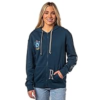 Bioworld Harry Potter Womens Hogwarts Alumni House Crest Lightweight Zip-Up Hoodie