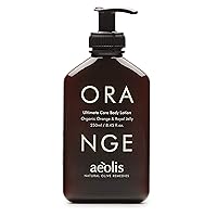 Aeolis Body Lotion - Hydrates and Nourishes the Hands, Face and Body - Absorbs Quickly - Uses Royal Jelly & Organic Orange + Olive Oil - Ultimate Care - 8.45 Fl Oz
