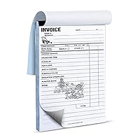 Garden Invoice Book for Garden Services – 100 Pages Invoice Book for Small Business with Yellow Copy Page and White Page – Carbonless Small Notepad Receipt Paper with Easy to Fill Table