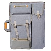 Art Portfolio Case, MultiFunction Large Art Backpack Outdoor Canva Sketch Board Bag Art Supply 66 X 50cm 3 Colors(Gray)