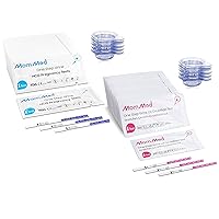 MomMed 50 Ovulation Test Strips and 25 Pregnancy Tests with Free Urine Cups, Easy to Use Ovulation Predictor Kit, Accurate Fertility Test for Women