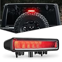 Nilight Third Brake Light Tail High Mount Stop 3rd Brake Lights Replacement for 2018-2023 Wrangler JL Accessories Led lamp with Smoked Lens Black Housing, 2 Years Warranty