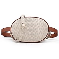 MKP Women Signature Fashion Waist Packs Pouch Cellphone Wallet Small Travel Crossbody Shoulder Bag W/Double Zipper Pockets