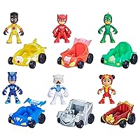 PJ Masks Power Heroes Racer Collections, 6 Action Figures, 6 Vehicles, Preschool Toys, Kids Easter Egg Fillers or Basket Stuffers, Ages 3+ (Amazon Exclusive)