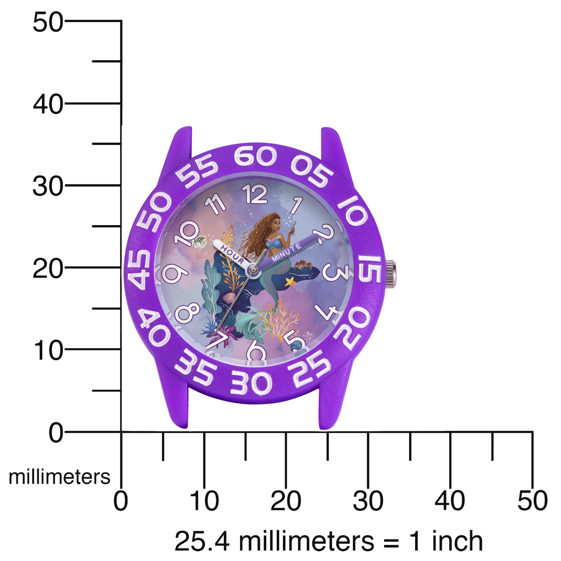 Disney The Little Mermaid Live Action Kids' Time Teacher Analog Quartz Watch