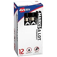 Avery Permanent Marker, Large Bullet Tip, Black (24878 )