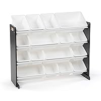 Humble Crew, Black with White Extra-Large Supersized Storage Organizer, Plastic Bins