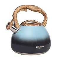 POLIVIAR Tea Kettle, 2.7 Quart Seabed Blue Teapot Stovetop, Loud Whistling Tea and Coffee Kettle, Food Grade Stainless Steel and Anti-Hot Handle, Suitable for All Heat Sources (JX2018-LB20)