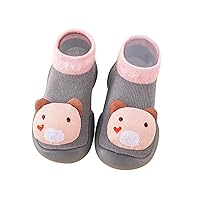 Baby Sock Shoes Toddler Walking Shoes Infant Non-Slip Slippers Boys & Girls Slip On 3D Cartoon ToySneakers