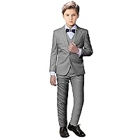 Boys Suit 3 Pieces Blazer Vest Pants Set Tuxedos Slim Fit Suits Formal Party Jacket