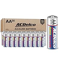 ACDelco 20-Count AA Batteries, Maximum Power Super Alkaline Battery, 10-Year Shelf Life