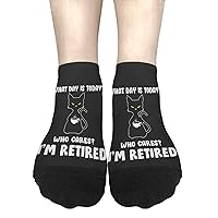 What Day Is Today Who Cares I'm Retired Crew Socks For Men Ankle For Womens Socks