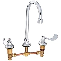 American Standard 6540174.002 Monterrey Widespread Faucet, Rigid/Swivel Gooseneck Spout, 0.35 GPM, 8-Inch