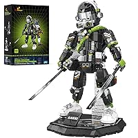 JMBricklayer Mecha Building Toys 70132, Trendy Appearance Vector Warrior Robot Model Kit, Cool Action Figure Display Decoration with Base, Creative Gifts for Boys Girls Teens Adults(1300 Pieces)