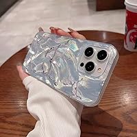 Butterfly Case for iPhone 15 Pro Max,Flexible Cute White Butterflies Glitter Clear Shockproof Slim Hard Protective Case for iPhone 15 Pro Max 6.7'' (iPhone 15 Pro Max)