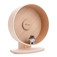 Niteangel Wooden Hamster Exercise Wheel: - Silent Hamster Running Wheel for Hamsters Gerbil Mice and Other Similar-Sized Small Pets (M)