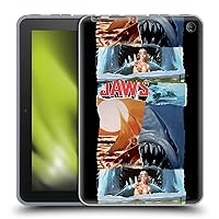 Head Case Designs Officially Licensed Jaws Collage Art Graphics Soft Gel Case Compatible with Amazon Fire 7 2022