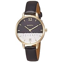 Field Work GY020 Women's Analog Giorno Leather Strap with Date and Day