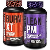Jacked Factory Burn XT Thermogenic Fat Burner & Lean PM Nighttime Weight Loss Supplement for Men & Women 120 Veggie Diet Pills