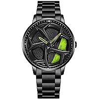 findtime Rims Watch Men's Stainless Steel Watch Analogue Quartz Watch 30 m Waterproof Men's Watch Business Watches Men Motorsport