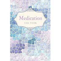 Medication Log Book: Personal Medication Administration Diary Record Sheet Log Book | Undated Daily Medication Pill Checklist Chart Organizer Tracker ... Book Notebook – Beautiful Blue Mosaic Design