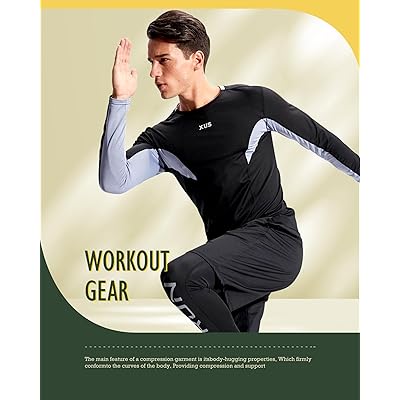 BOOMCOOL 5PCS Gym Clothes for Men Workout Sets