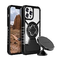 Rokform - iPhone 13 Pro Max Crystal Case + Dual Magnet Swivel Dash Mount Phone Mount for Car, Truck, or Van