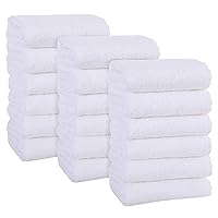 MOONQUEEN 18 Pack Premium Hand Towels - Quick Drying - Microfiber Coral Velvet Highly Absorbent Towels - Multipurpose Use as Hotel, Bathroom, Shower, Spa, Hand Towel 16 x 28 inches (White)