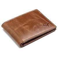 RFID Protected Leather Wallet for Men Tan Crunch Leather