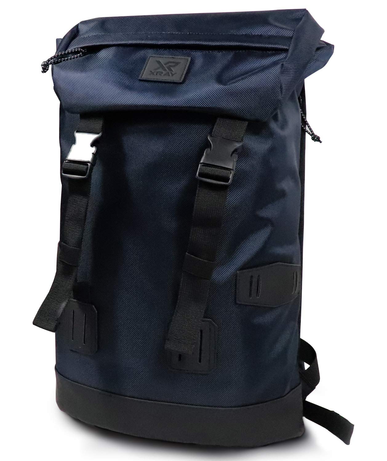 X RAY Backpack Canvas Retro Rucksack Travel Hiking Mountain Overnight Weekend Bag for Men and Women, One Size, Navy/Black
