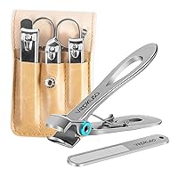 Manicure Sets,Nail Clipper for Thick Nails Nail Clippers Set Professional Toenail Clippers and Fingernail Clippers for Men, Women and Seniors,Siliver and Yellow