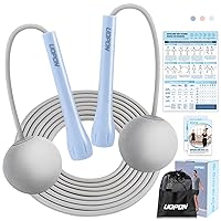 Jump Rope for Fitness, Lightweight PVC Skipping Rope for Men Women Adults Exercise with ABS Handles & Training Poster, Adjustable Tangle-Free Workout Speed Jump Rope for Home, Gym and Outdoor