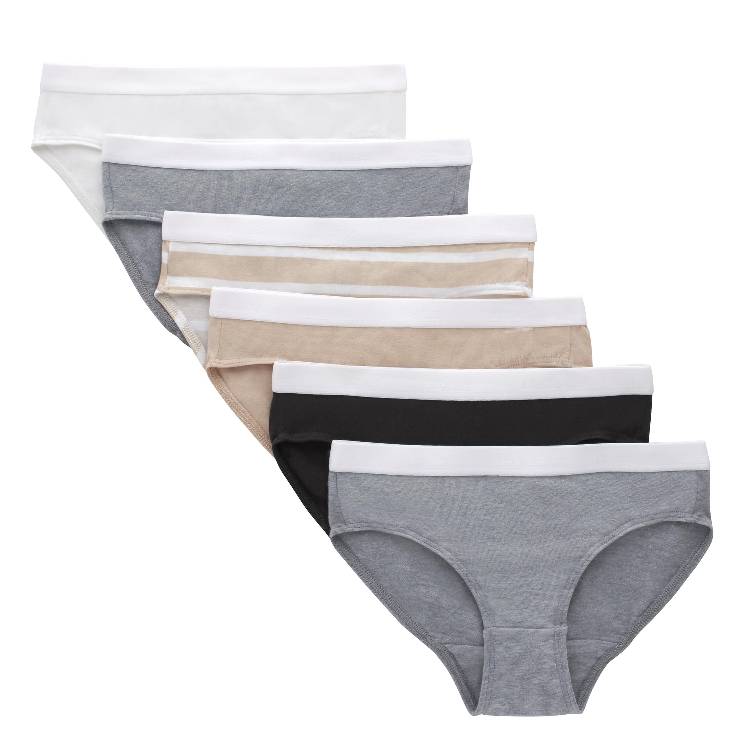Hanes Tween Girls' Originals Underwear, Boyshort and Hipster Stretch Cotton, 6-Pack