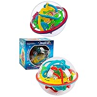 Maze Ball, 3D Interactive Maze Sphere Game (4.7''+6.3) with 100+118 Obstacles Labyrinth Puzzle Ball Kids Education Toys Magical Brain Teasers Boy Gifts