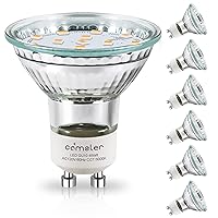 GU10 LED Bulbs, GU10 Light Bulb 5000K Daylight White, LED Bulb Replacement Recessed Track Lighting, 50W Halogen Equivalent, 4W 400LM 110° Wide Beam, Non-dimmable, Pack of 6