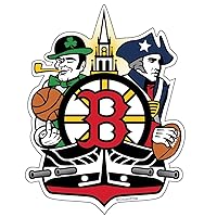 Boston Fan Crest, Sticker Decal die Cut Vinyl, 4.2x5.5
