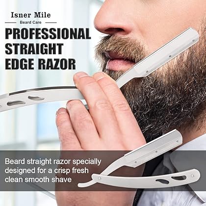 Isner Mile Beard Kit for Men, Grooming & Trimming Tool Complete Set with Shampoo Wash, Beard Care Growth Oil, Balm, Brush, Comb, Scissors & Storage Bag, Perfect Gifts for Him Man Dad Father Boyfriend