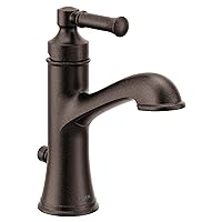 Moen 6803ORB Dartmoor Single Handle Bathroom Sink Faucet with Optional Deckplate, Oil Rubbed Bronze