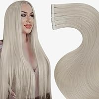 LaaVoo Tape in Hair Extensions 28 Inch Blonde Human Hair 20pcs 50g Bundle 30 Inch Tape in Hair Extensions Human Hair Blonde Long Hair Extensions for Women Skin Weft 50g 20pcs