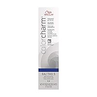 WELLA Color Charm Permanent Gel Hair Color for Gray Coverage, 8A Light Ash Blonde, 2 oz