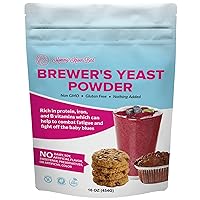 Mommy Knows Best Brewers Yeast Powder for Lactation Brewer's Yeast for Breastfeeding Mothers - Mild Nutty Flavored Unsweetened and Debittered - 1 lb