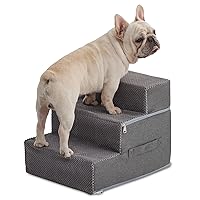 Dog Stairs for High Beds Dog Steps for Small Dog Sturdy and Stable 3 Step Pet Steps for Couch Easy to Assembly