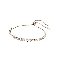Swarovski Emily Tennis Bracelet Jewelry Collection, Clear Crystals, Blue Crystals, Pink Crystals (Amazon Exclusive)