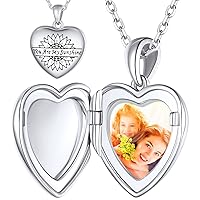 Custom4U Personalized Heart Locket Necklace with Picture Custom Sterling Silver Graduation Cap/Always in My Heart/You are My Sunshine Lockets Engraving Jewelry Class of 2024 Gifts Mothers Day Necklace