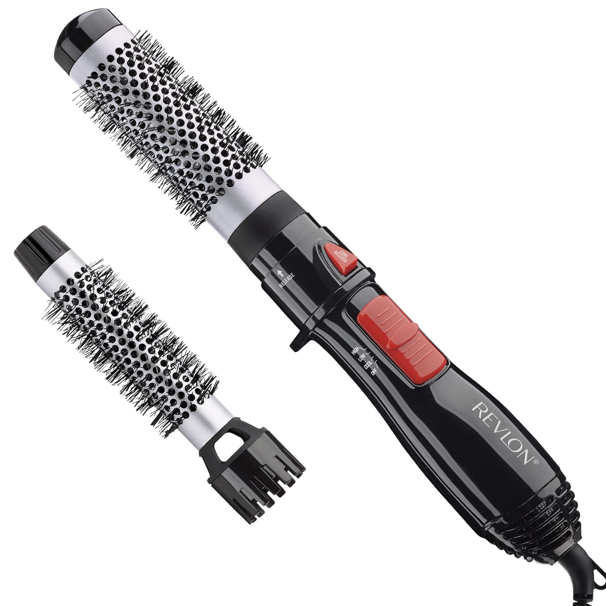 Revlon One Step Root Booster Round Brush Dryer and Hair Styler | Fight Frizz and Add Volume, (1-1/2 in) & All-in-One Style Hot Air Kit | Curl and Volumize Hair, Salon-Styled Finish