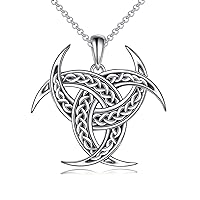 TIGER RIDER 925 Sterling Silver Viking Arrowhead/Battle Axe/Triple Odin Horns Pendant Necklace Mjolnir Nordic Runic Talisman Norse Amulet Jewelry Gifts for Men Boyfriend