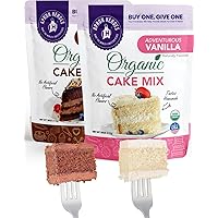 APRON HEROES - Organic Cake Mix, Chocolate, Vanilla, No Artificial Flavors, Homemade Taste, Delicious, Organic, & Natural Ingredients, Baking Mix, Cupcake Mix and, Cake Mix, Organic Food